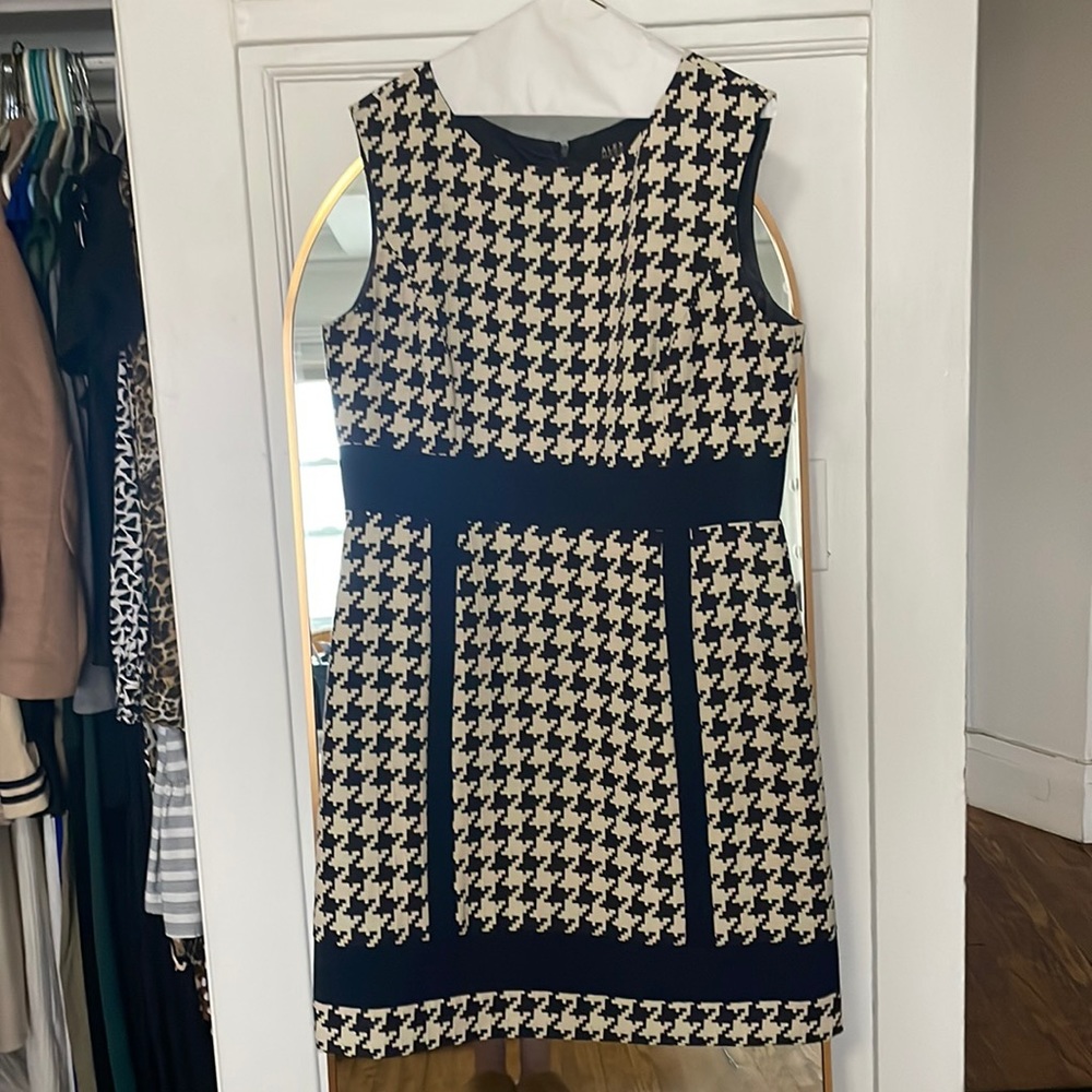 Alex Marie Houndstooth Dress, Size 14p